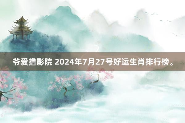 爷爱撸影院 2024年7月27号好运生肖排行榜。