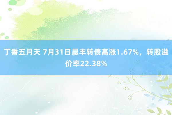 丁香五月天 7月31日晨丰转债高涨1.67%，转股溢价率22.38%