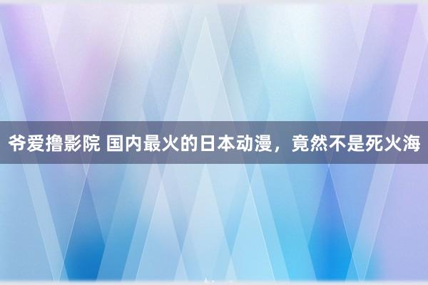 爷爱撸影院 国内最火的日本动漫，竟然不是死火海