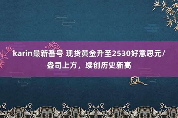 karin最新番号 现货黄金升至2530好意思元/盎司上方，续创历史新高